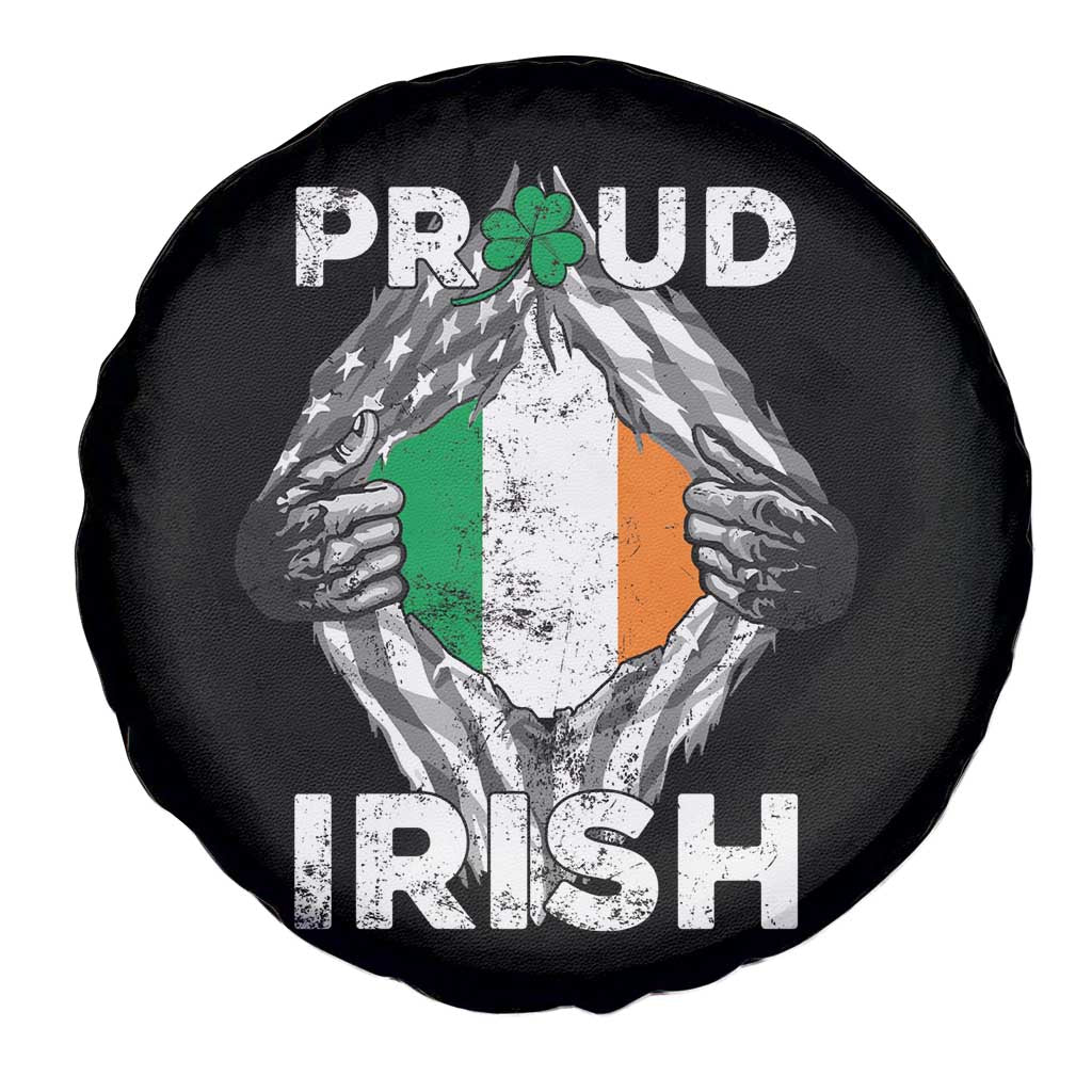 Proud Irish St Patricks Day Spare Tire Cover Half American Half Ireland Flag