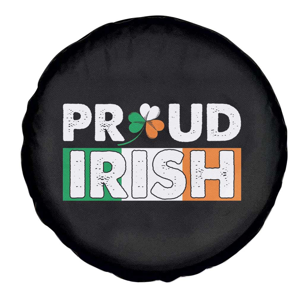 Proud Irish St Patricks Day Spare Tire Cover Shamrock Lucky Charm Ireland Flag