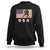 USA Flag Hockey Sweatshirt Patriotic Ice Hockey Player Retro Vintage