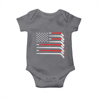 USA Flag Hockey Baby Onesie Patriotic Hockey Stick American Flags