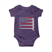 USA Flag Hockey Baby Onesie Patriotic Hockey Stick American Flags