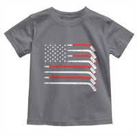 USA Flag Hockey Toddler T Shirt Patriotic Hockey Stick American Flags