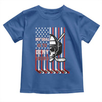 USA Flag Hockey Toddler T Shirt Skull Player My Goal Is To Deny Yours
