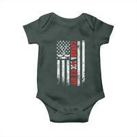 USA Flag Hockey Baby Onesie Funny Canada Sucks US EH American Flag