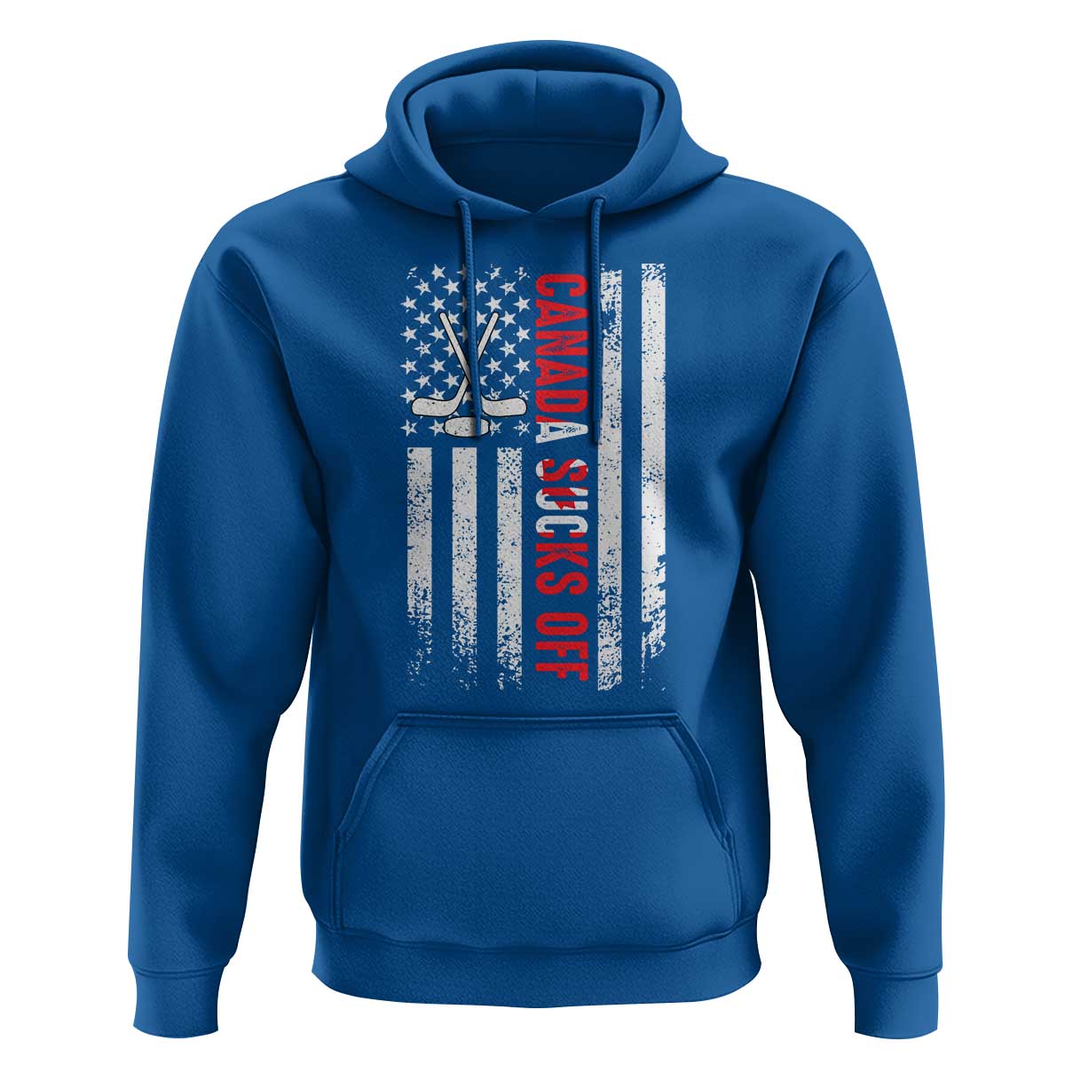 USA Flag Hockey Hoodie Funny Canada Sucks US EH American Flag