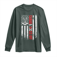 USA Flag Hockey Long Sleeve Shirt Funny Canada Sucks US EH American Flag