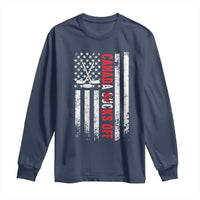 USA Flag Hockey Long Sleeve Shirt Funny Canada Sucks US EH American Flag