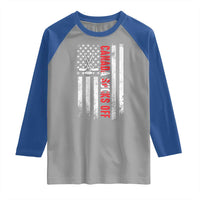 USA Flag Hockey Raglan Shirt Funny Canada Sucks US EH American Flag