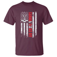 USA Flag Hockey T Shirt Funny Canada Sucks US EH American Flag