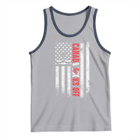 USA Flag Hockey Tank Top Funny Canada Sucks US EH American Flag
