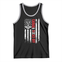 USA Flag Hockey Tank Top Funny Canada Sucks US EH American Flag
