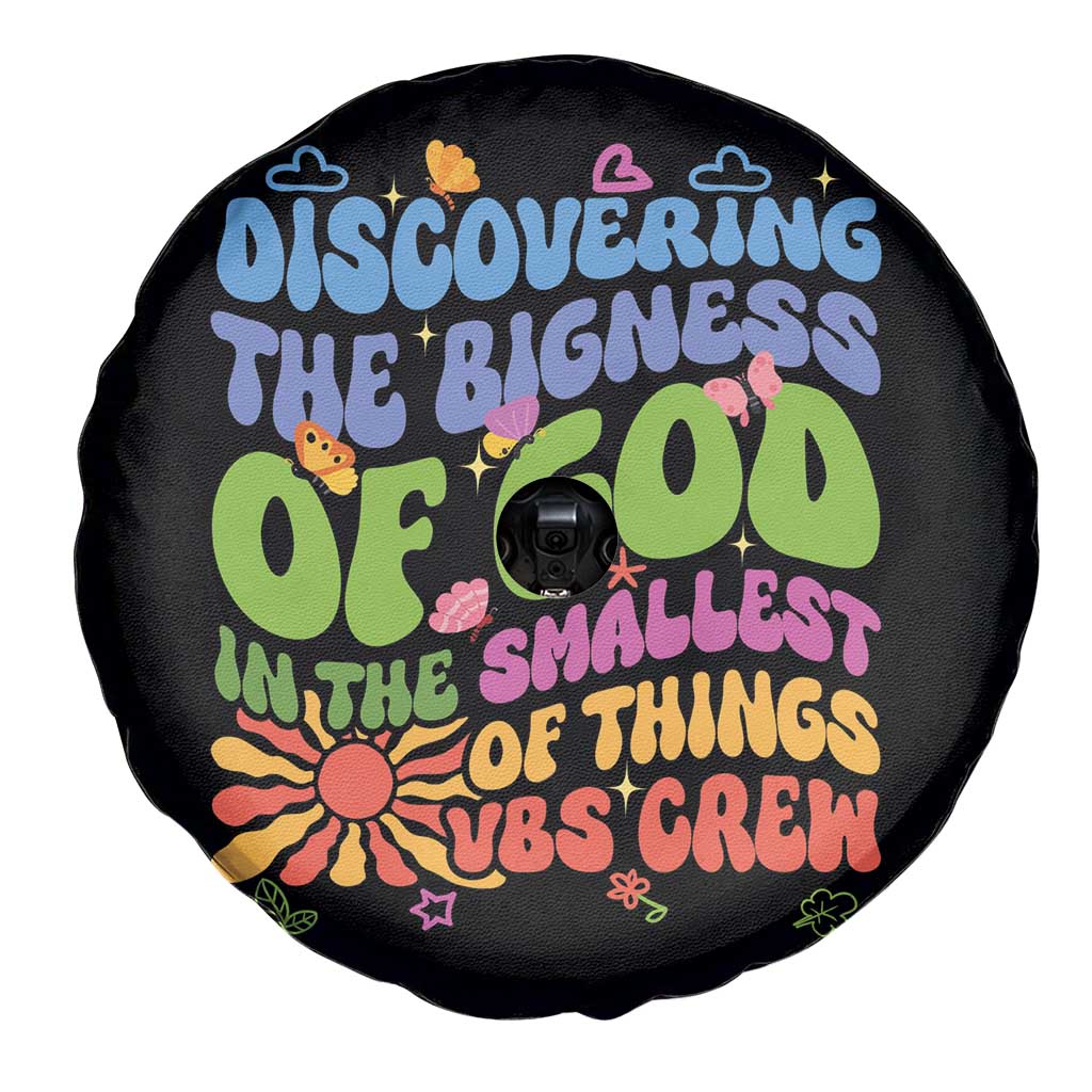 VBS 2025 Spare Tire Cover Discovering The Bigness Of God In The Smallest Of Things Retro Groovy