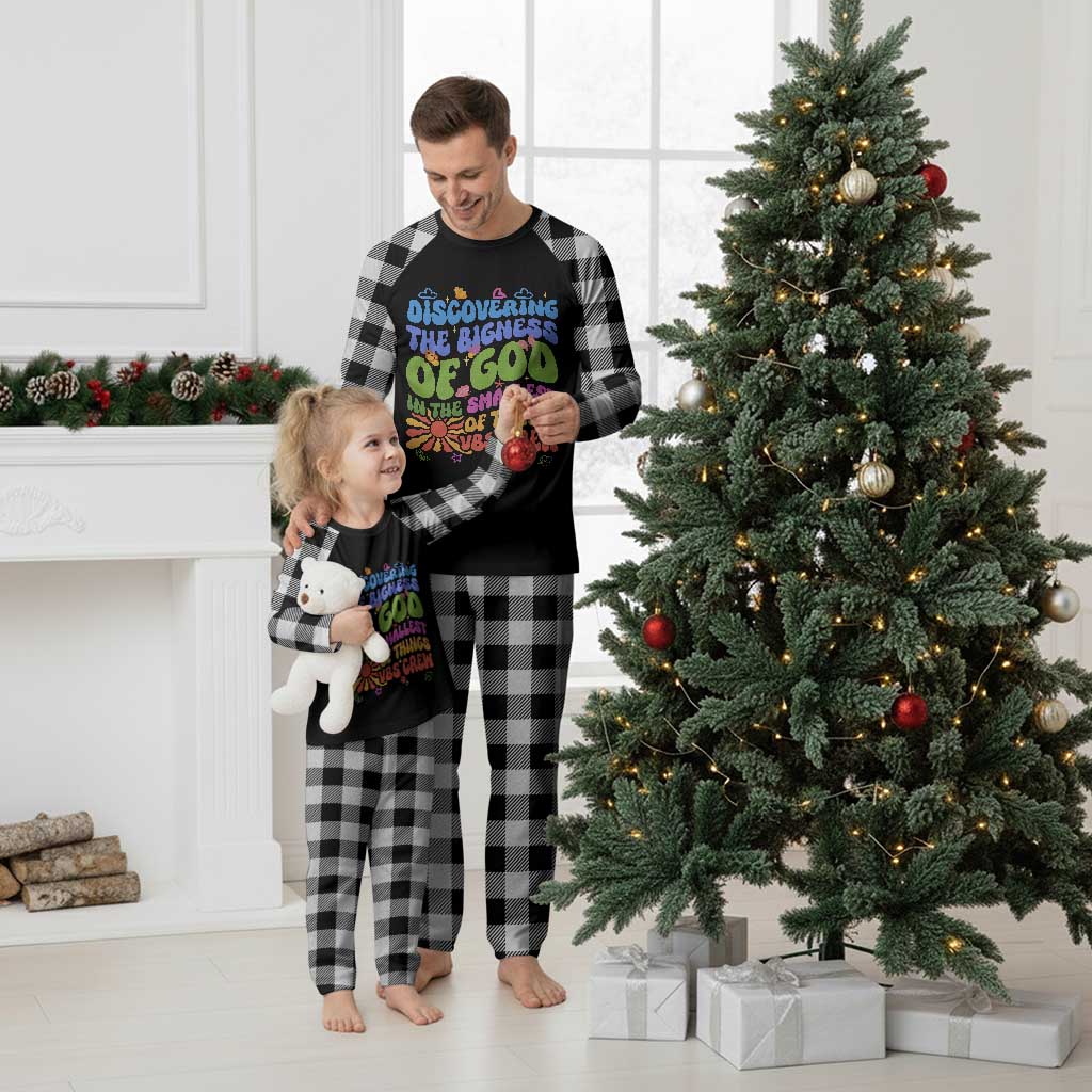 VBS 2025 Plaid Pajama Set Discovering The Bigness Of God In The Smallest Of Things Retro Groovy - Wonder Print Shop