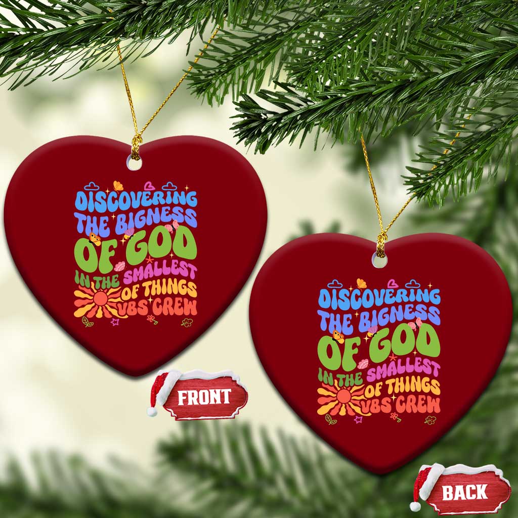 VBS 2025 Ceramic Ornament Discovering The Bigness Of God In The Smallest Of Things Retro Groovy - Wonder Print Shop