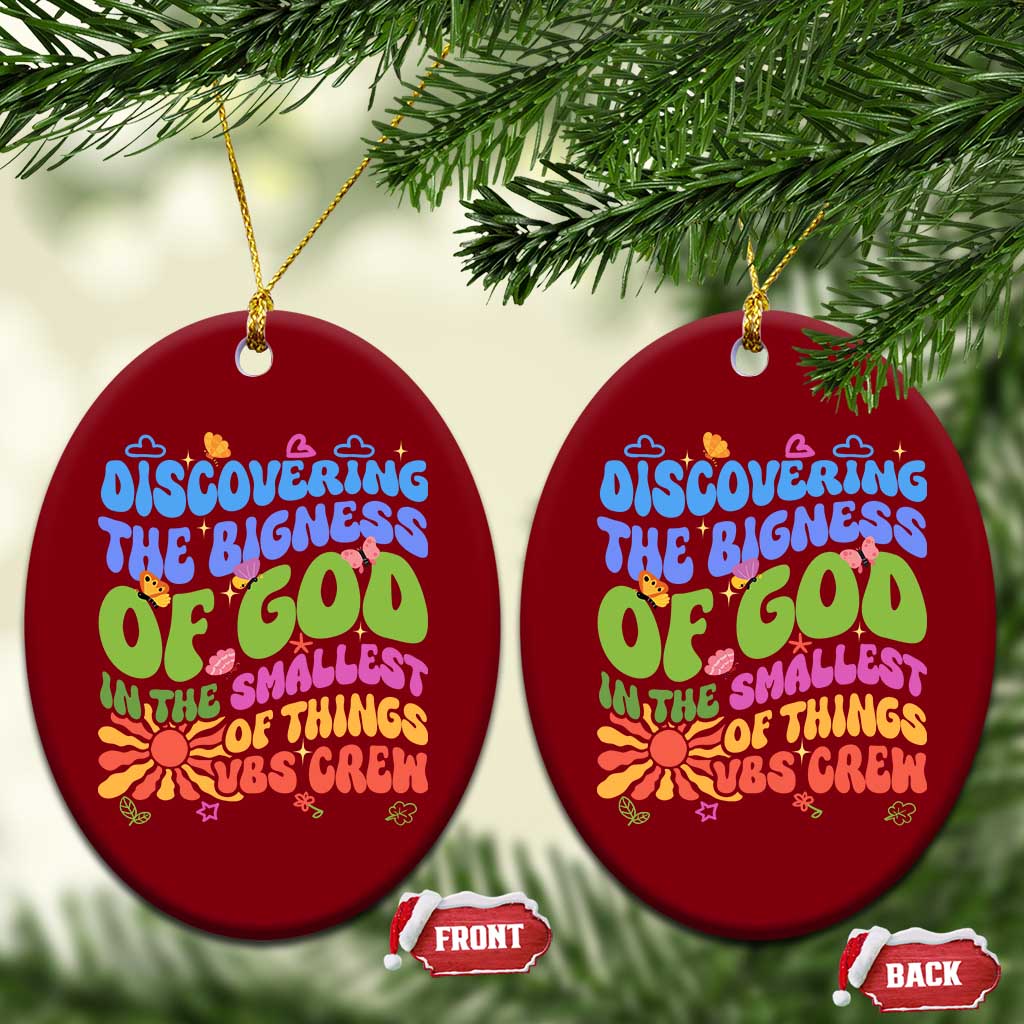 VBS 2025 Ceramic Ornament Discovering The Bigness Of God In The Smallest Of Things Retro Groovy - Wonder Print Shop