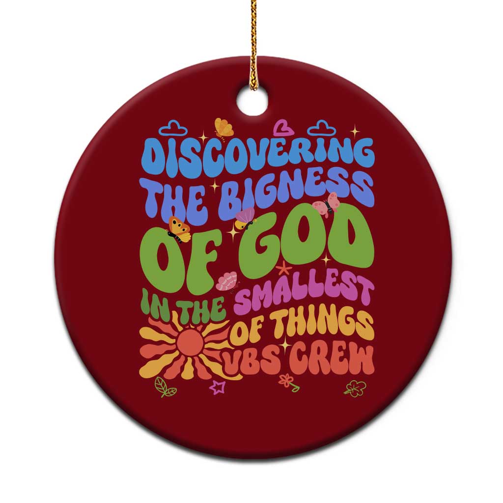 VBS 2025 Ceramic Ornament Discovering The Bigness Of God In The Smallest Of Things Retro Groovy - Wonder Print Shop