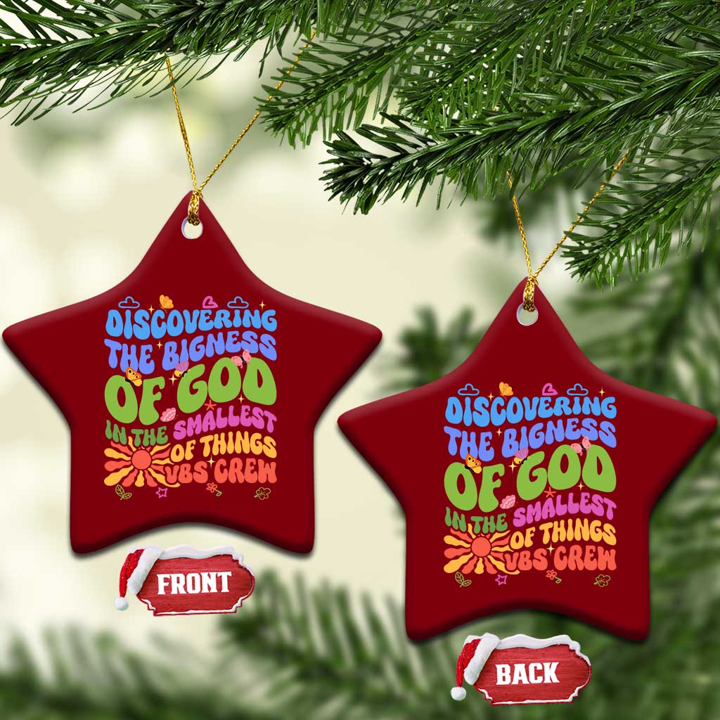 VBS 2025 Ceramic Ornament Discovering The Bigness Of God In The Smallest Of Things Retro Groovy - Wonder Print Shop