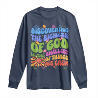 VBS 2025 Long Sleeve Shirt Discovering The Bigness Of God In The Smallest Of Things Retro Groovy