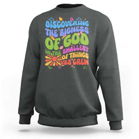 VBS 2025 Sweatshirt Discovering The Bigness Of God In The Smallest Of Things Retro Groovy