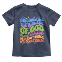 VBS 2025 Toddler T Shirt Discovering The Bigness Of God In The Smallest Of Things Retro Groovy