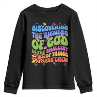 VBS 2025 Youth Sweatshirt Discovering The Bigness Of God In The Smallest Of Things Retro Groovy