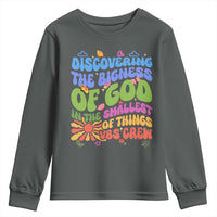 VBS 2025 Youth Sweatshirt Discovering The Bigness Of God In The Smallest Of Things Retro Groovy