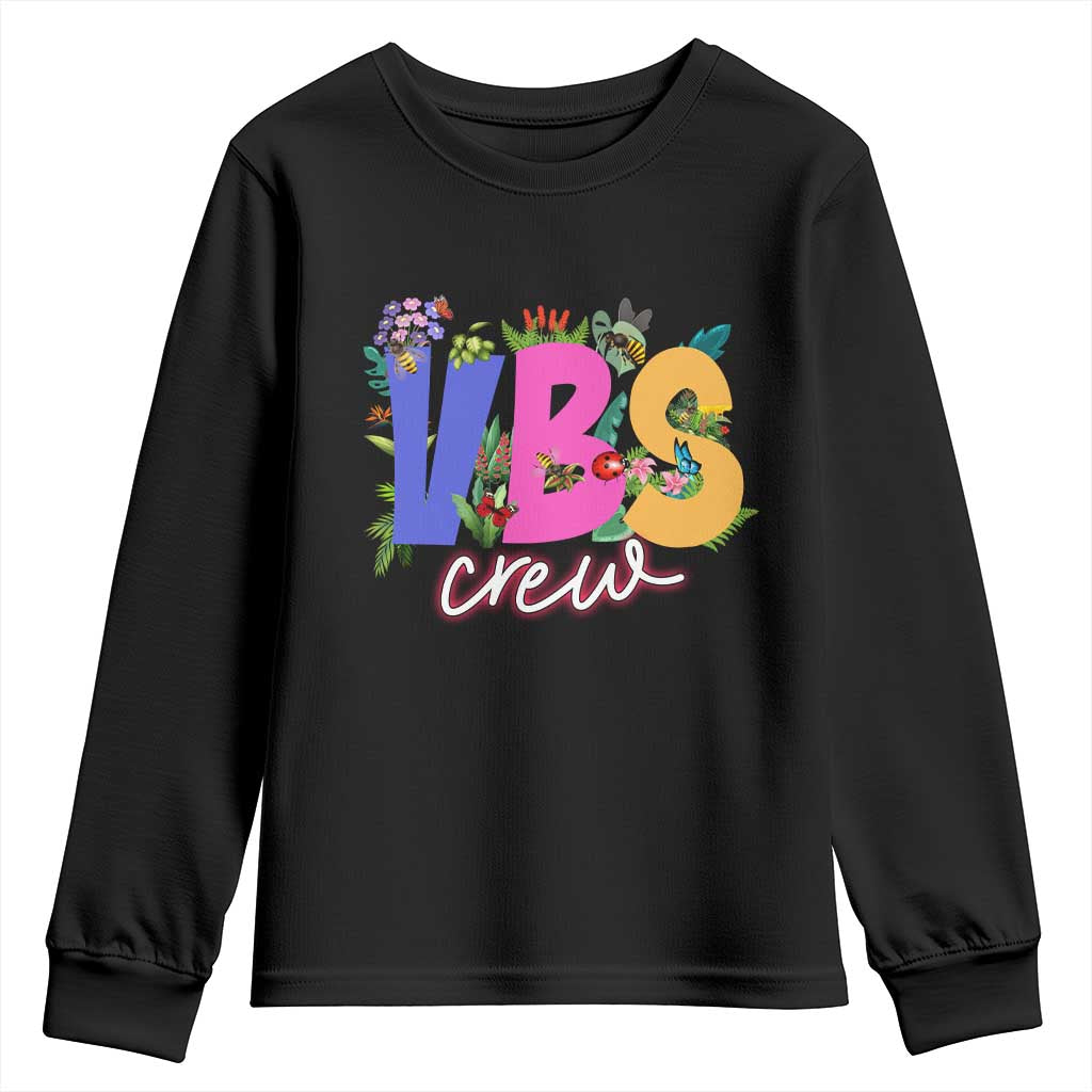 VBS Crew 2025 Youth Sweatshirt Magninfied Vacation Bible School Adventure