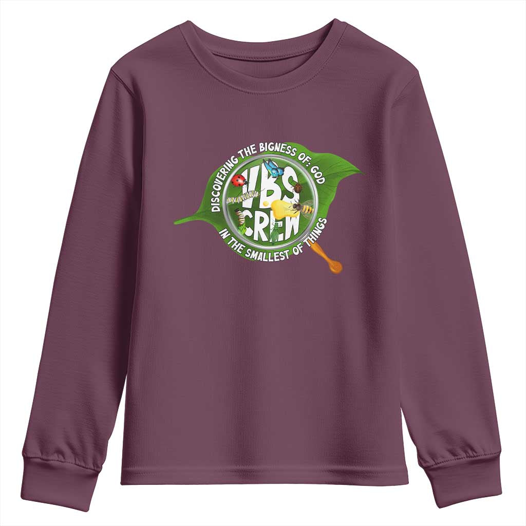 VBS Crew 2025 Youth Sweatshirt Magnified Discovering The Bigness Of God In The Smallest Of Things