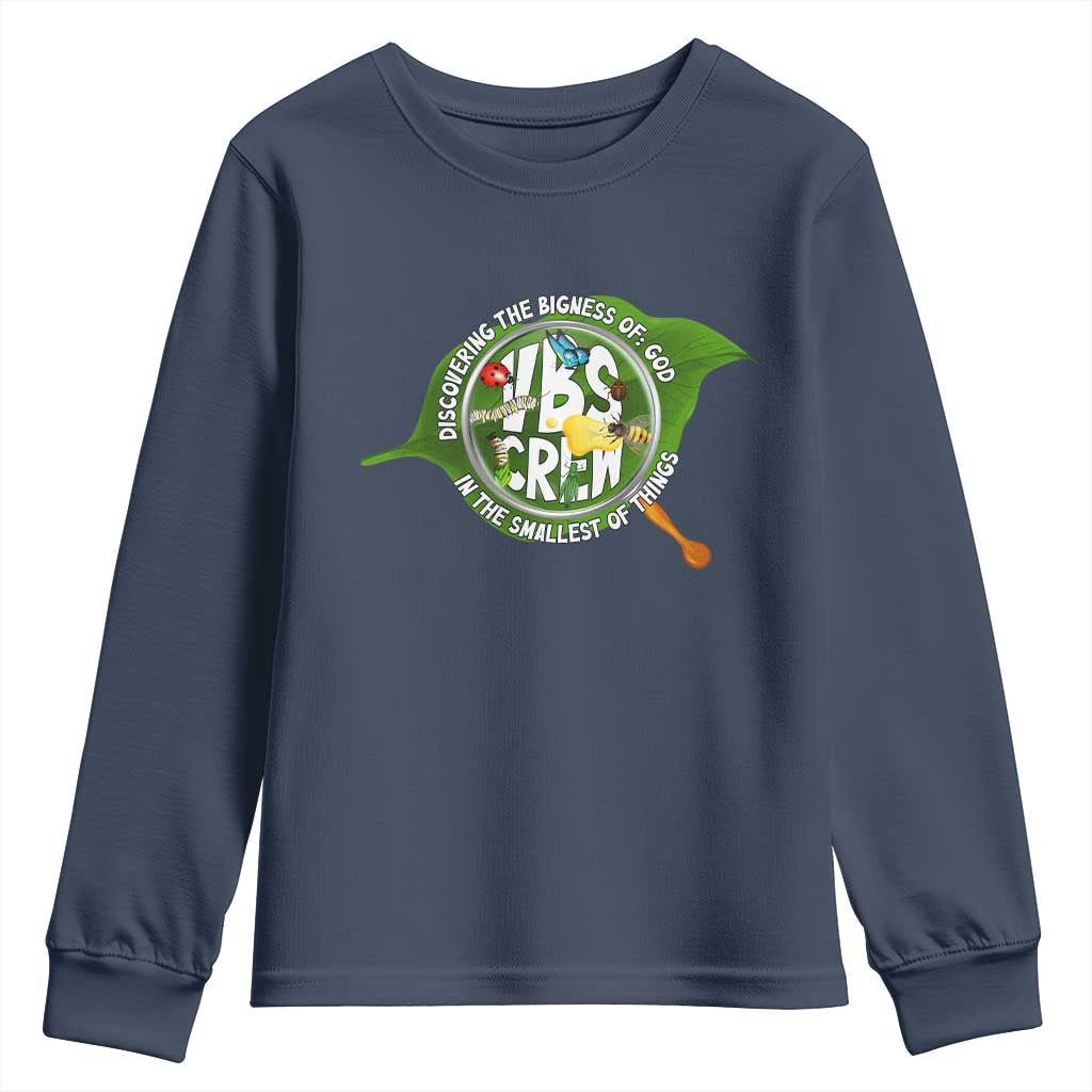 VBS Crew 2025 Youth Sweatshirt Magnified Discovering The Bigness Of God In The Smallest Of Things