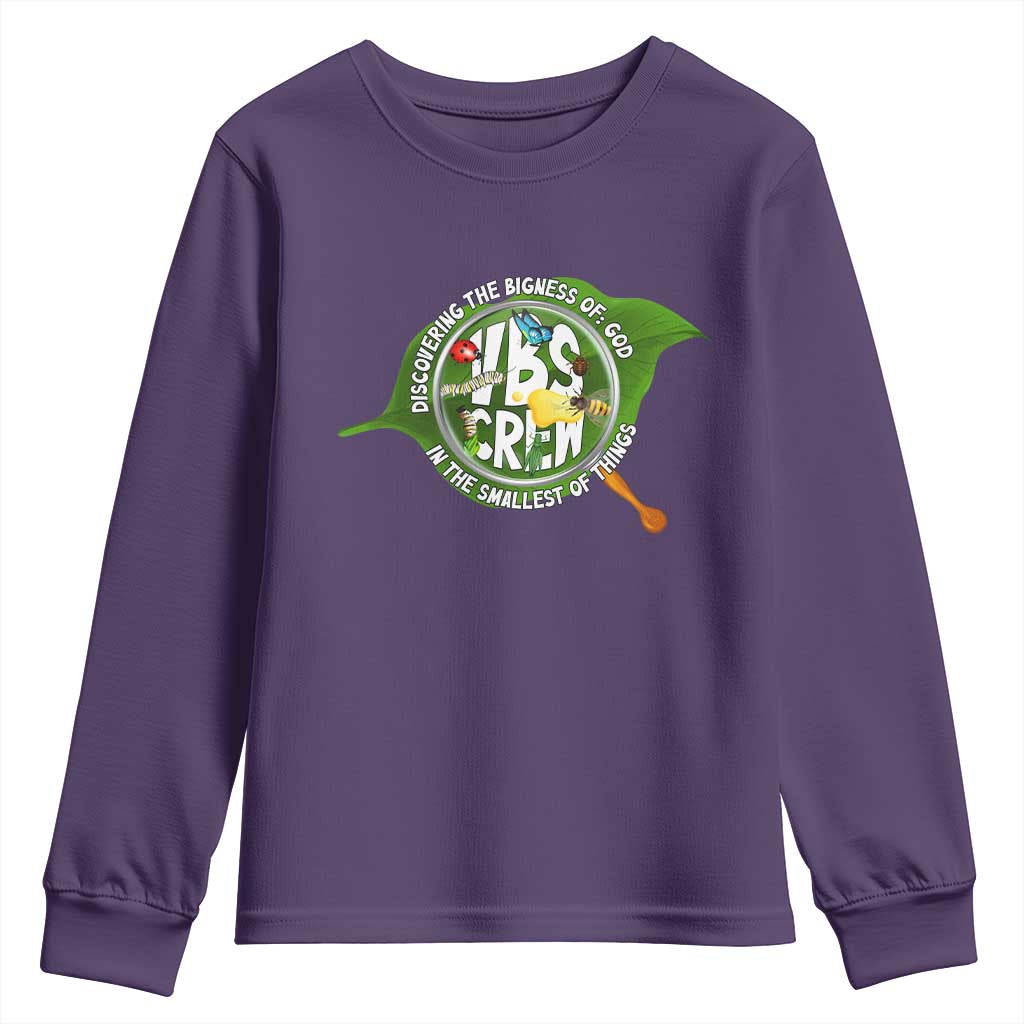 VBS Crew 2025 Youth Sweatshirt Magnified Discovering The Bigness Of God In The Smallest Of Things