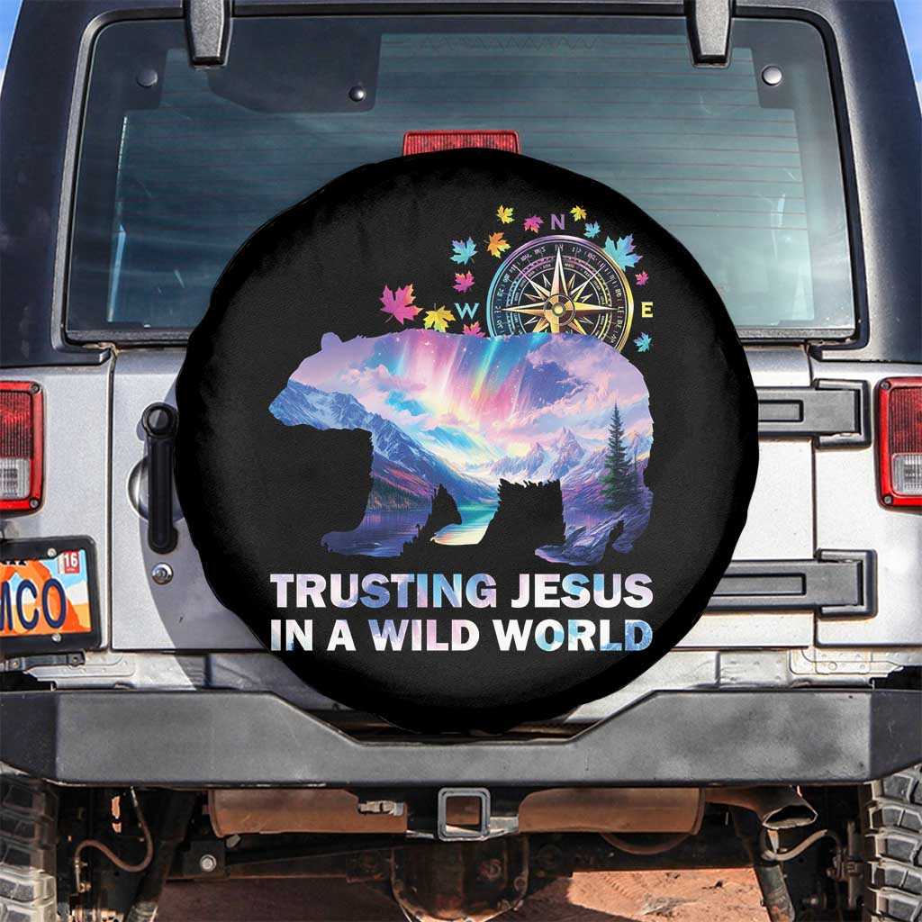 VBS 2025 Adventure Bear Spare Tire Cover Trusting Jesus In A Wild World Northen Lights