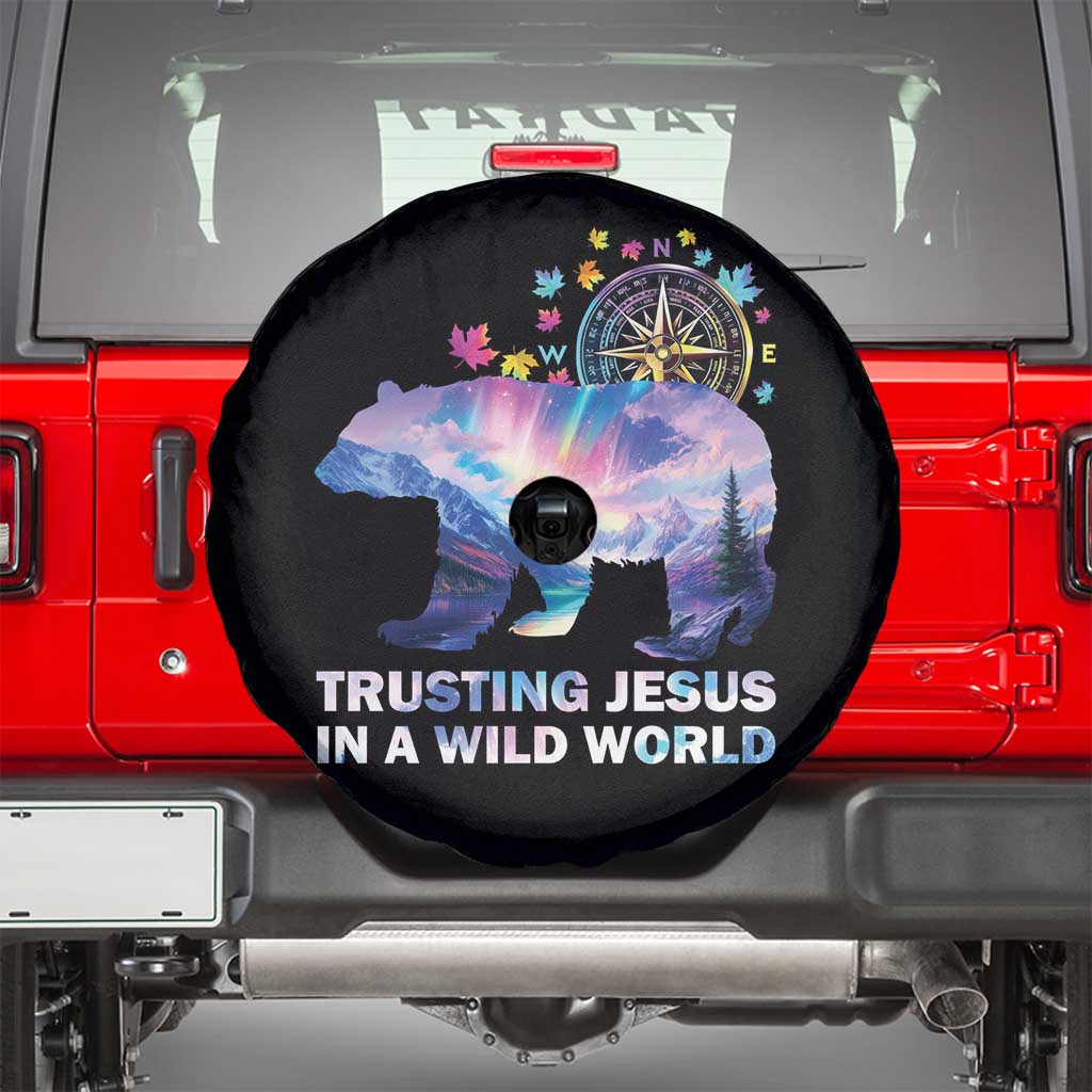 VBS 2025 Adventure Bear Spare Tire Cover Trusting Jesus In A Wild World Northen Lights