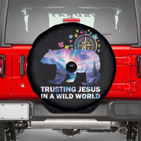 VBS 2025 Adventure Bear Spare Tire Cover Trusting Jesus In A Wild World Northen Lights