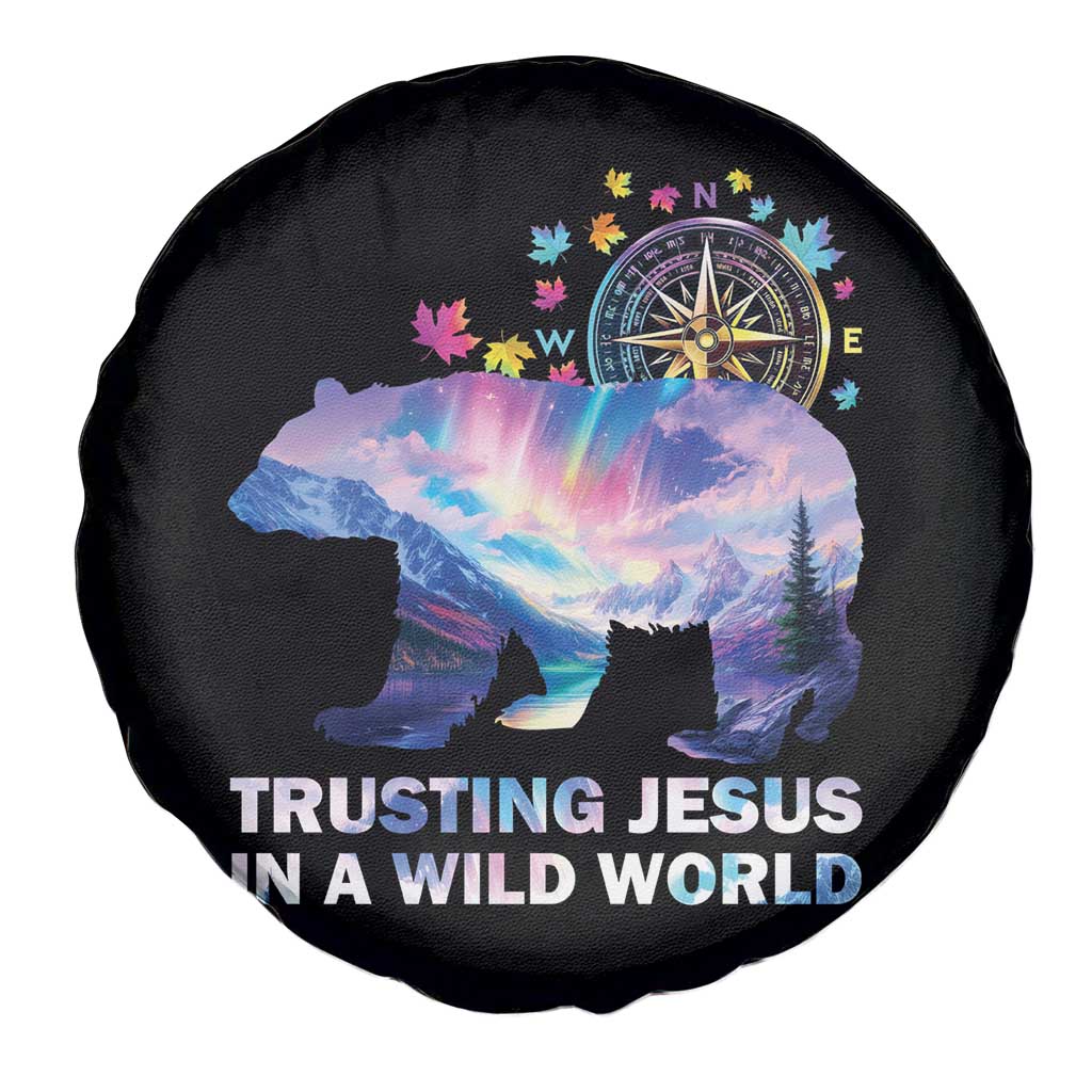 VBS 2025 Adventure Bear Spare Tire Cover Trusting Jesus In A Wild World Northen Lights