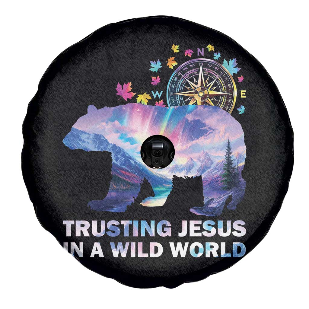 VBS 2025 Adventure Bear Spare Tire Cover Trusting Jesus In A Wild World Northen Lights