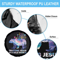 VBS 2025 Adventure Bear Spare Tire Cover Trusting Jesus In A Wild World Northen Lights