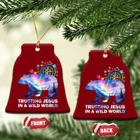VBS 2025 Adventure Bear Ceramic Ornament Trusting Jesus In A Wild World Northen Lights - Wonder Print Shop