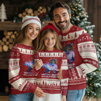 VBS 2025 Adventure Bear Ugly Christmas Sweater Trusting Jesus In A Wild World Northen Lights - Wonder Print Shop