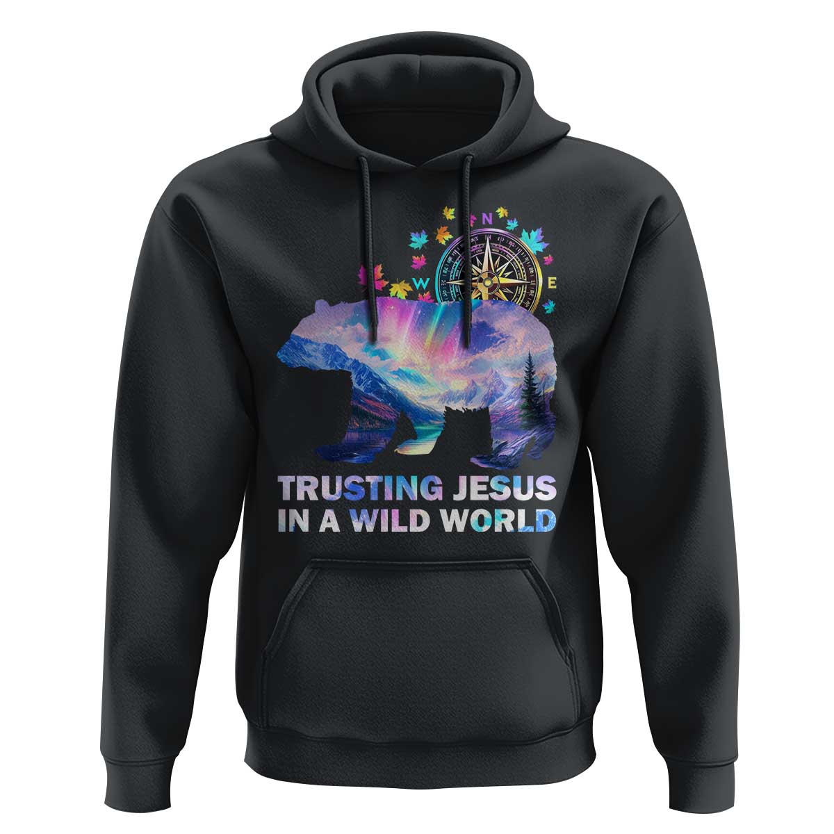 VBS 2025 Adventure Bear Hoodie Trusting Jesus In A Wild World Northen Lights