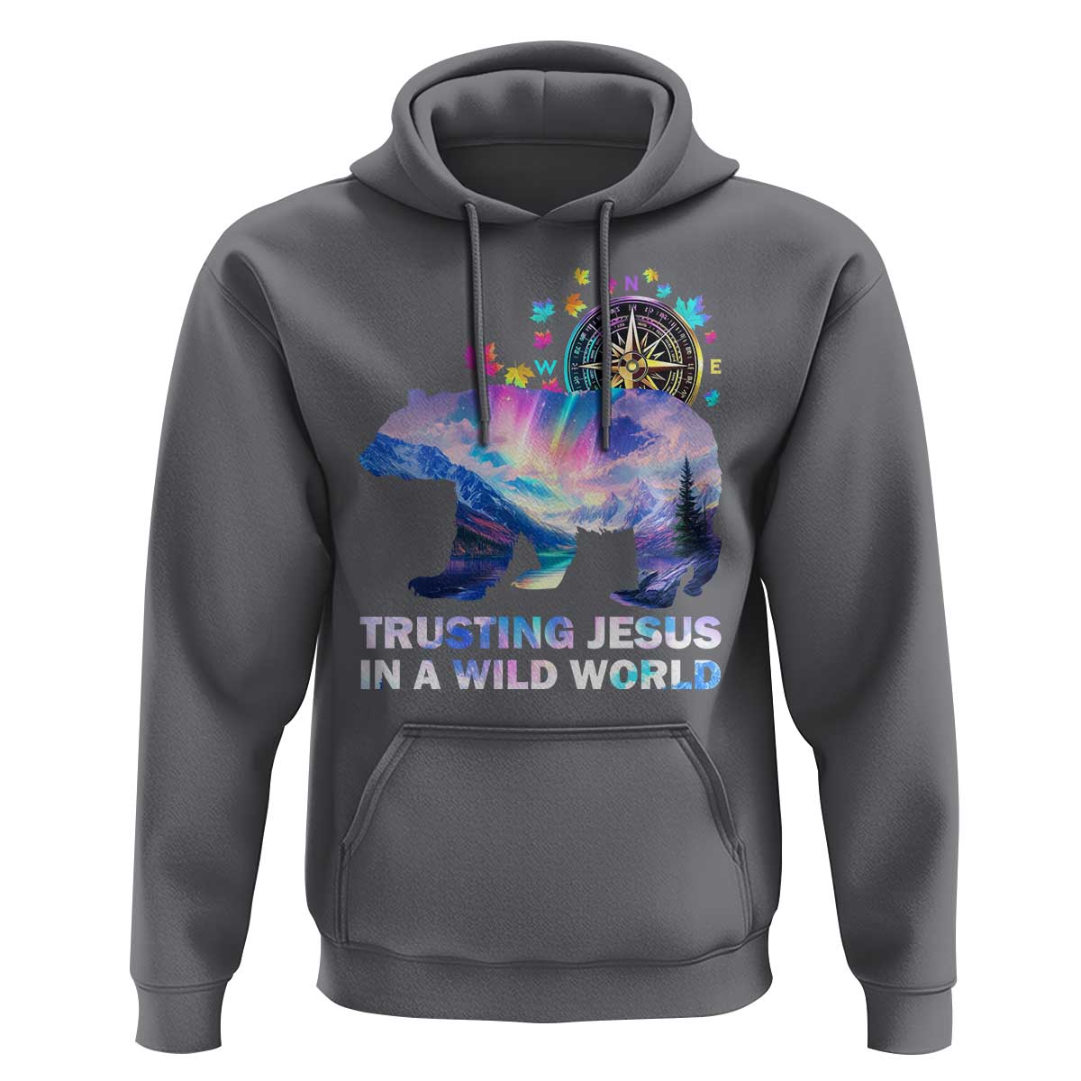 VBS 2025 Adventure Bear Hoodie Trusting Jesus In A Wild World Northen Lights