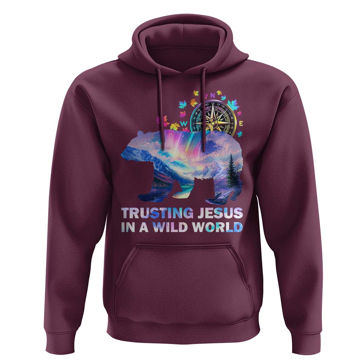 VBS 2025 Adventure Bear Hoodie Trusting Jesus In A Wild World Northen Lights