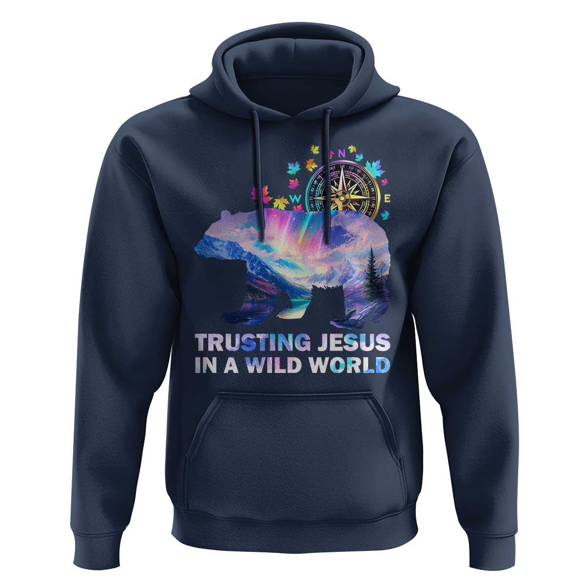 VBS 2025 Adventure Bear Hoodie Trusting Jesus In A Wild World Northen Lights