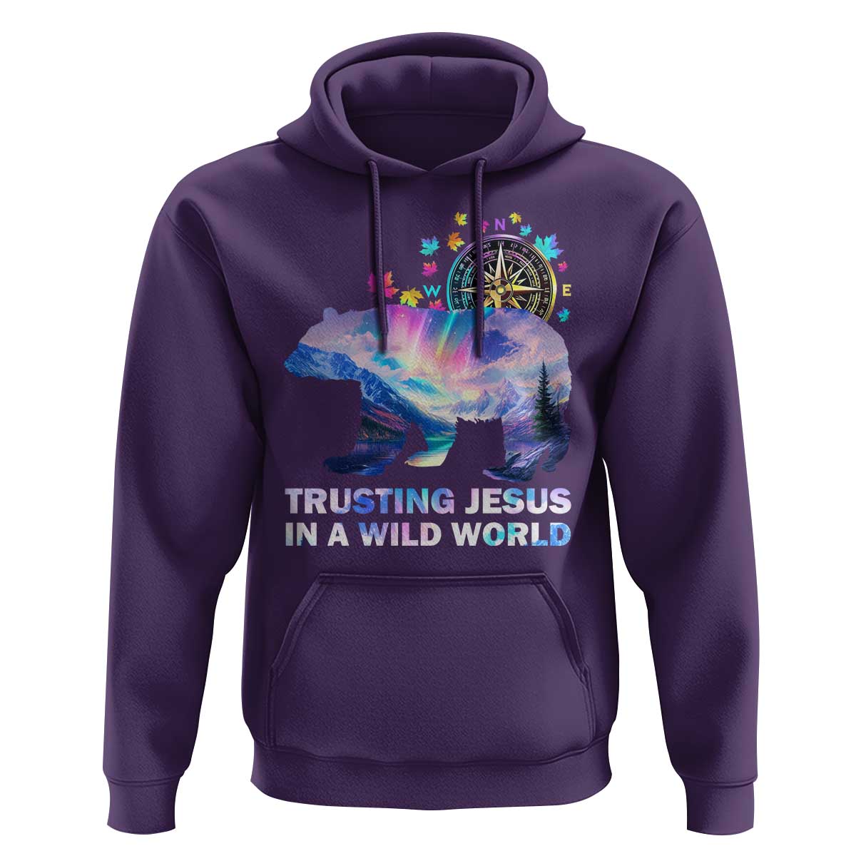 VBS 2025 Adventure Bear Hoodie Trusting Jesus In A Wild World Northen Lights