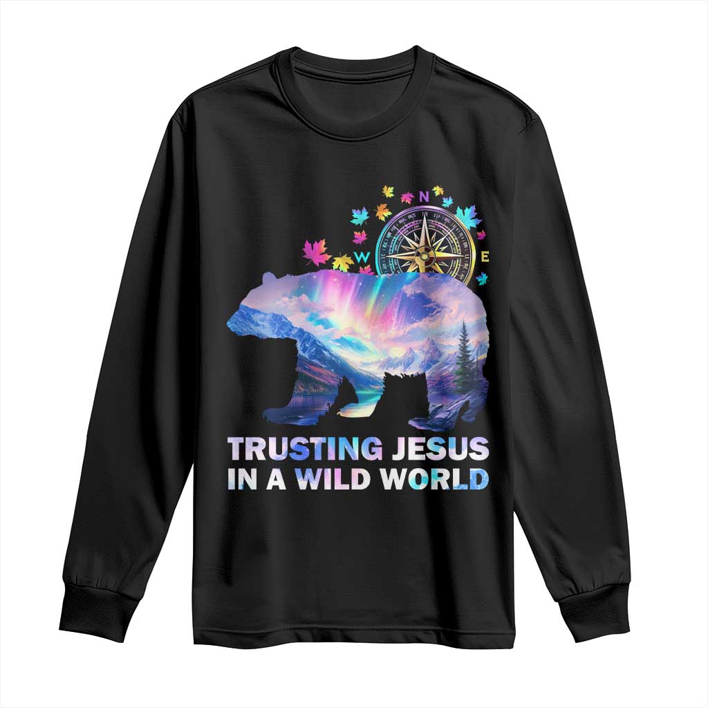 VBS 2025 Adventure Bear Long Sleeve Shirt Trusting Jesus In A Wild World Northen Lights