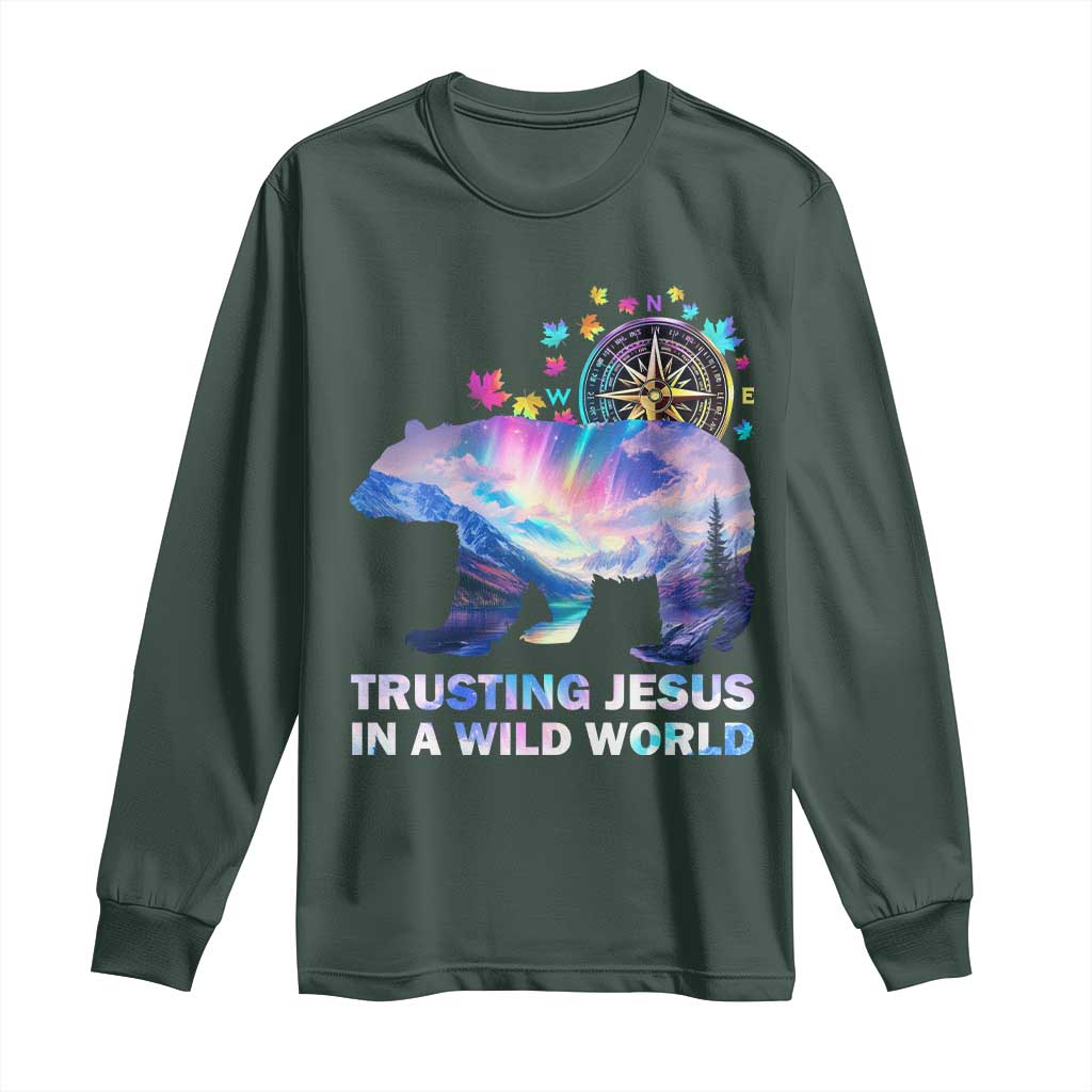 VBS 2025 Adventure Bear Long Sleeve Shirt Trusting Jesus In A Wild World Northen Lights