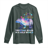 VBS 2025 Adventure Bear Long Sleeve Shirt Trusting Jesus In A Wild World Northen Lights
