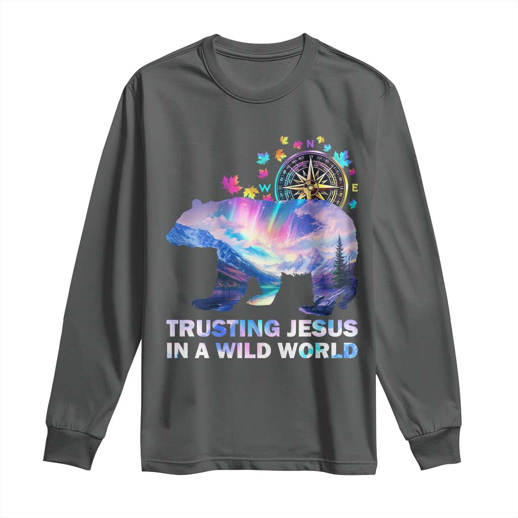 VBS 2025 Adventure Bear Long Sleeve Shirt Trusting Jesus In A Wild World Northen Lights