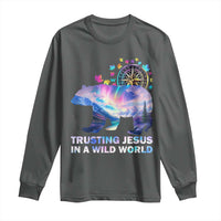 VBS 2025 Adventure Bear Long Sleeve Shirt Trusting Jesus In A Wild World Northen Lights