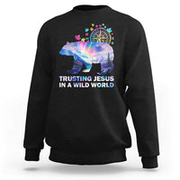 VBS 2025 Adventure Bear Sweatshirt Trusting Jesus In A Wild World Northen Lights