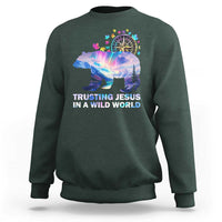 VBS 2025 Adventure Bear Sweatshirt Trusting Jesus In A Wild World Northen Lights
